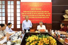 Phó Thủ tướng Thường trực Chính phủ Trương Hòa Bình phát biểu. (Ảnh: TTXVN phát)
