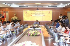 Quang cảnh họp báo. (Ảnh: Minh Quyết/TTXVN)
