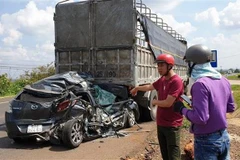 Hiện trường vụ tai nạn. (Ảnh: Hồng Điệp/TTXVN)