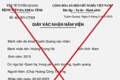 Giả mạo giấy tờ của bệnh viện để lừa đảo, quyên góp tiền chữa bệnh
