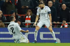 Benzema tỏa sáng mang chiến thắng về cho Real. (Nguồn: Getty Images)