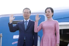 Chủ tịch nước Võ Văn Thưởng và Phu nhân bắt đầu chuyến thăm cấp Nhà nước tới Cộng hòa Italy và thăm Tòa thánh Vatican. (Ảnh: Thống Nhất/TTXVN)