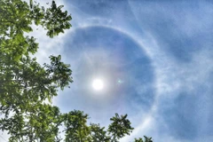 Quầng Mặt Trời bất ngờ xuất hiện giữa trưa ở thành phố Điện Biên