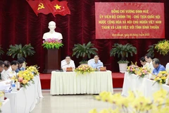 Chủ tịch Quốc hội làm việc với Ban Thường vụ Tỉnh ủy Bình Thuận