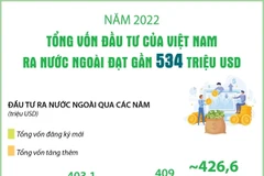 Việt Nam đầu tư ra nước ngoài đạt gần 534 triệu USD trong năm 2022