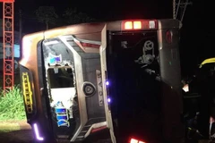 Hiện trường vụ tai nạn. (Ảnh: Sỹ Tuyên/TTXVN)