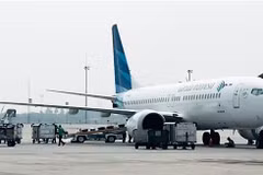 Máy bay Boeing 737 Max đỗ tại sân bay ở Jakatar, Indonesia. (Ảnh: AFP/TTXVN)