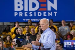 Cựu Phó Tổng thống Mỹ Joe Biden phát biểu trong chiến dịch vận động tranh cử tại Pittsburgh, bang Pennsylvania, Mỹ ngày 29/4. (Ảnh: AFP/TTXVN)