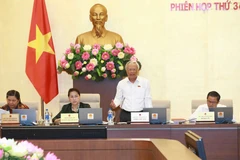 Phó Chủ tịch Quốc hội Uông Chu Lưu phát biểu. (Ảnh: Doãn Tấn/TTXVN)