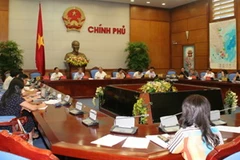 Phó Thủ tướng Nguyễn Xuân Phúc chủ trì phiên họp thứ 4 Ban Chỉ đạo tổng kết thi hành Hiến pháp năm 1992. (Nguồn: VGP)