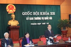 Buổi khai mạc phiên họp thứ tư Ủy ban thường vụ Quốc hội khóa XIII. (Ảnh: Nhan Sáng/TTXVN)