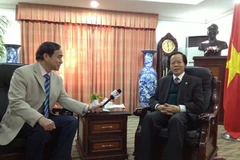 Đại sứ Việt Nam tại Hàn Quốc Trần Trọng Toàn trả lời phỏng vấn. (Ảnh: Anh Nguyên-Việt Cường/Vietnam+)