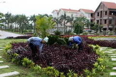 “Tập trung xây dựng cơ sở hạ tầng kỹ thuật đô thị, bảo vệ và nâng cao chất lượng môi trường” là chương trình trọng tâm của Hà Nội. (Ảnh: Hoàng Lâm/TTXVN)