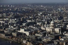 Toàn cảnh London nhìn từ tầng 68 của tòa tháp Shard ngày 9/1. (Nguồn: AFP/TTXVN)