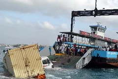 Hiện trường vụ tai nạn. (Nguồn: AFP/TTXVN)