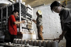 Làng gốm Bát Tràng. (Ảnh: Trần Thanh Giang/TTXVN)