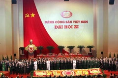 Quang cảnh Lễ bế mạc Đại hội XI của Đảng. (Ảnh: TTXVN)