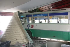 Hiện trường vụ tai nạn. (Ảnh: Hoàng Tuấn/Vietnam+)