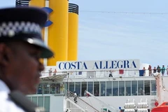 Tàu du lịch hạng sang Costa Allegra sau khi cập cảng ngày 1/3. (Nguồn: Getty Images)