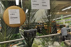 Hàng Việt Nam tại triển lãm. (Ảnh: Lê Hà/Vietnam+)