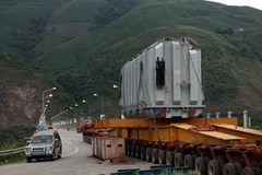 Tập kết máy biến áp của Tổ máy số 3 - Nhà máy Thủy điện Sơn La. (Ảnh: Điêu Chính Tới/TTXVN)