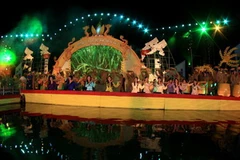 Một tiết mục biểu diễn tại lễ bế mạc. Ảnh: Duy Khương – TTXVN