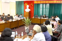 Quốc hội làm việc tại tổ. (Ảnh: Thái Bình/TTXVN) 