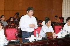 Bộ trưởng Bộ Kế hoạch và Đầu tư Bùi Quang Vinh phát biểu ý kiến. (Ảnh: Phương Hoa/TTXVN)