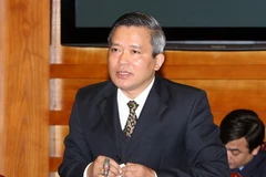 Phó Chủ tịch Ủy ban Trung ương Mặt trận Tổ quốc Nguyễn Văn Pha phát biểu. (Ảnh: Đức Tám/TTXVN)