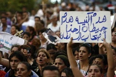 Biểu tình phản đối xung đột giáo phái ở Ai Cập. (Nguồn: AFP/TTXVN)