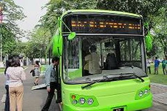 Chiếc xe buýt chạy ắcquy tại Philippines. (Nguồn: mb.com.ph)