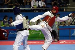 Việt Nam đoạt 3 huy chương đồng môn Teakwoondo. (Ảnh: Quốc Khánh/TTXVN)