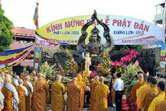 Lễ kỷ niệm Phật Đản 2012 tại TP.HCM. (Ảnh: Thế Anh/TTXVN)