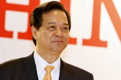 Thủ tướng Nguyễn Tấn Dũng chủ trì cuộc họp báo về tình hình phát triển kinh tế-xã hội của đất nước. (Ảnh: Đức Tám/TTXVN)