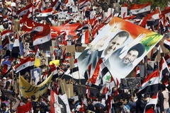 Biểu tình ủng hộ Tổng thống Syria Bashar al-Assad. (Nguồn: AFP/TTXVN)