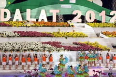 Các tiết mục văn nghệ tại Lễ khai mạc. (Ảnh: Phương Vy/TTXVN)