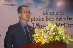 Ông Đỗ Quang Thuận, Tổng Giám đốc Liberty Việt Nam tại lễ ra mắt sản phẩm mới. (Ảnh: Hà Huy Hiệp/Vietnam+)