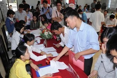 Sàn giao dịch việc làm lần thứ 2 tại TP.HCM. (Ảnh: Mạnh Linh/TTXVN)