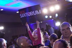 Những người ủng hộ cựu Thượng nghị sỹ Rick Santorum. (Nguồn: Getty Images)