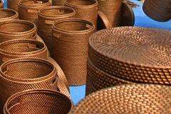 Sản phẩm mây tre đan. (Ảnh minh họa: Trọng Đạt/TTXVN)