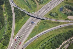 Mô hình dự án đường cao tốc Dầu Giây-Phan Thiết. (Ảnh: Hoàng Anh Tuấn/Vietnam+)