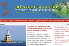 Giao diện trang Thông tin điện tử về Biên giới lãnh thổ phiên bản tiếng Anh. (Nguồn: Vietnam+)