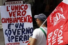 Người biểu tình ở Rome. (Nguồn: Reuters)