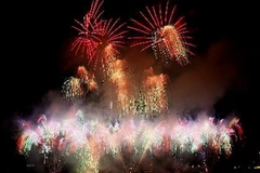 Màn trình diễn pháo hoa của đội Đà Nẵng-Việt Nam 2012. (Ảnh: Trần Lê Lâm/TTXVN)