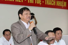 Đại biểu Quốc hội tỉnh Hải Dương, ông Vũ Văn Hiền phát biểu ý kiến. (Ảnh: Thái Bình/TTXVN)