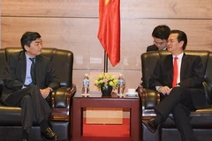 Thủ tướng Nguyễn Tấn Dũng tiếp Ngài Naoyuki Shiohara, Phó Tổng giám đốc điều hành Quỹ Tiền tệ Quốc tế (IMF). (Ảnh: TTXVN)