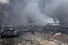 Hiện trường một vụ đánh bom ở Syria. (Nguồn: AFP/TTXVN)
