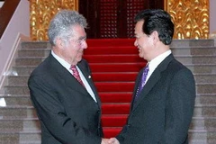 Thủ tướng Nguyễn Tấn Dũng hội kiến với Tổng thống Cộng hòa Áo, Ngài Heinz Fischer, sang thăm chính thức Việt Nam. (Ảnh : Đức Tám/TTXVN)