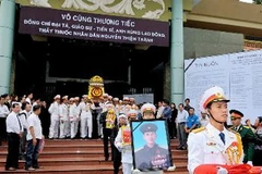 Lễ truy điệu giáo sư Nguyễn Thiện Thành. (Nguồn: TTXVN)