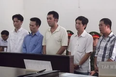 Các bị cáo tại phiên tòa. (Ảnh: Trần Xuân Tình/Vietnam+)